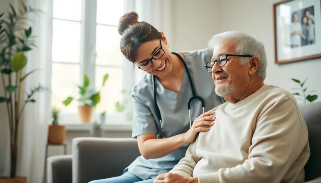 Engaging scene depicting in home care austin tx, with caregiver supporting a senior in their home.
