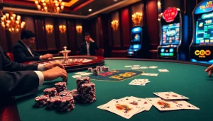 High-stakes poker scene featuring FLY 88 themed decor, chips, and exciting gameplay.