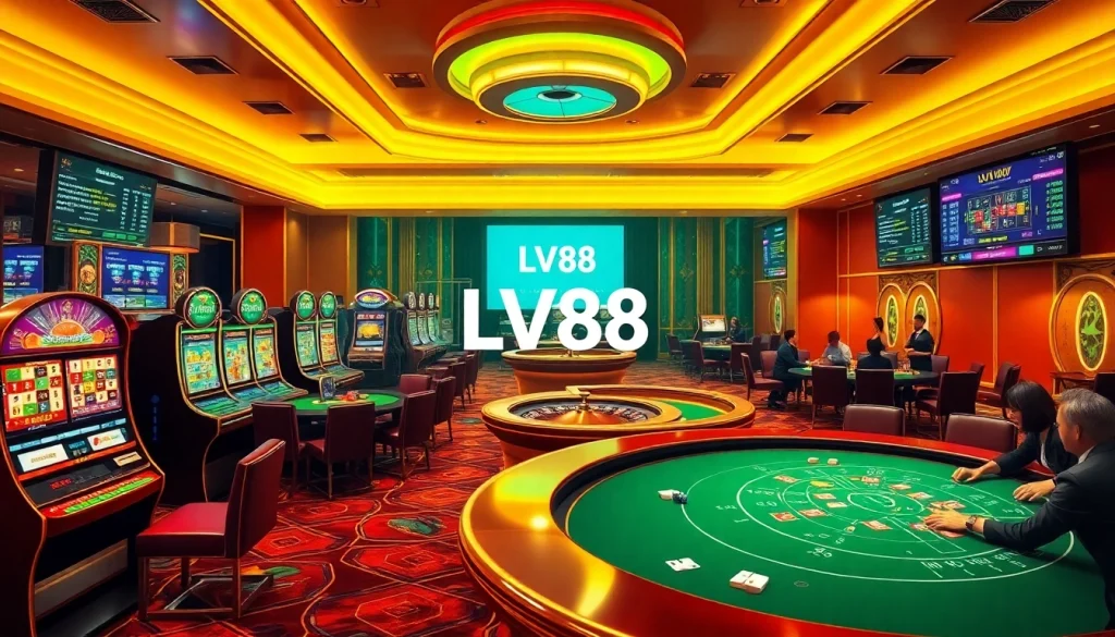 Players enjoying various games at LV88, showcasing a vibrant online casino experience.