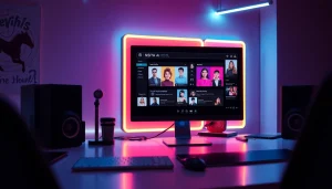 Immersive NSFW AI interaction in a modern digital workspace.