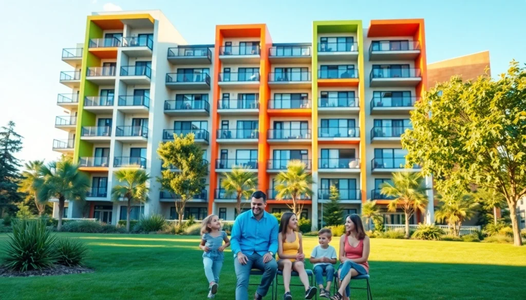 Find the Lowest rate guaranteed for cheap apartments in a vibrant community setting with happy families.