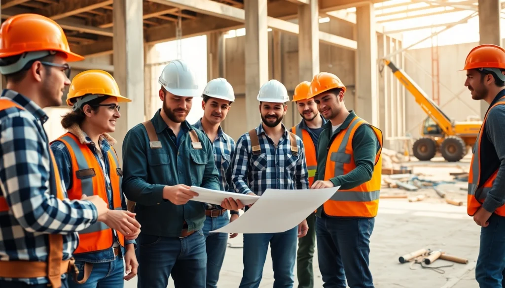 Construction apprenticeships carolinas in action, showcasing diverse youth working together on a building site.