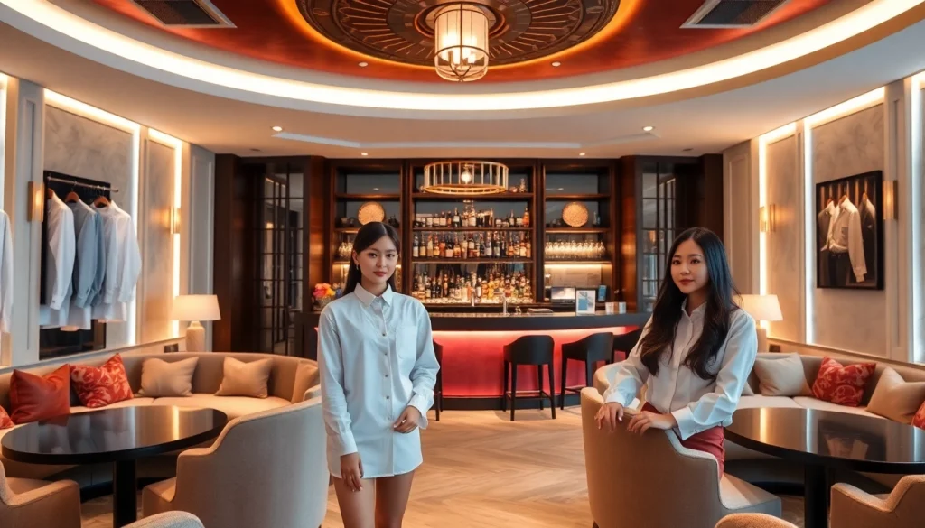 Upscale shirt room in Suwon, showcasing the unique service concept of gdmc.bio with stylish decor and inviting ambiance.