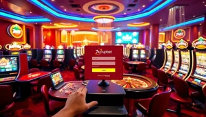 Engaging visual of the 7upbet login experience in an online casino environment.