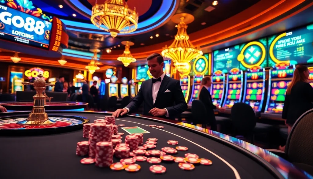 Experience thrilling gameplay at go88 with vibrant casino visuals and exciting gaming elements.