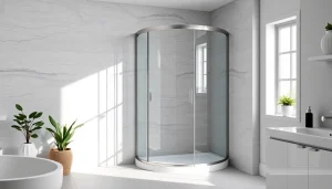 Die sonni Duschkabine 80x80 strahlt Eleganz in einem modernen Badezimmer aus.