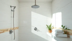 Enhance your bathroom with a sunny shower that embodies relaxation and elegance.