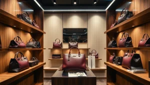 레플리카 고급 핸드백을 전시한 부티크 내부 모습