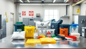 Showcase of a biohazard spill kit Kenya emphasizing safety equipment and containment solutions.