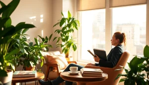 Engaging UK Lifestyle Blog theme with a cozy reading nook and warm light.