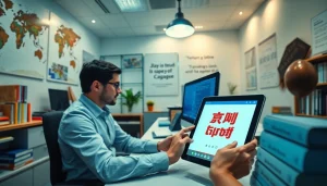 Explore the innovative 有道翻译 office environment, showcasing advanced translation tools and a dedicated translator.