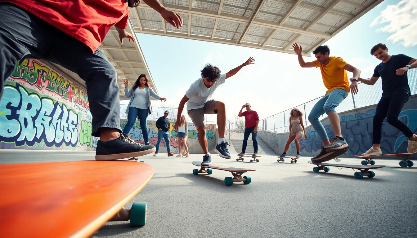 Skaters in action at Ecole de skateboard Paris, showcasing vibrant urban culture.